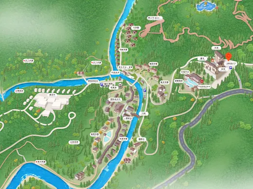宿松结合景区手绘地图智慧导览和720全景技术，可以让景区更加“动”起来，为游客提供更加身临其境的导览体验。
